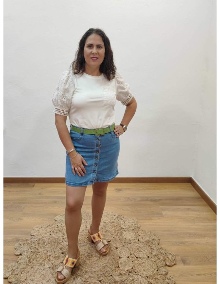 camiseta perforada campanilla