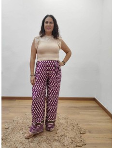 pantalón palazzo largo azafrán