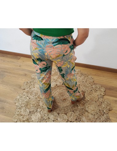 Pantalón Fluido Tropical Monstera