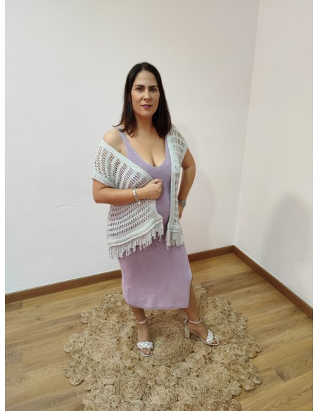 Vestido midi de hilo tirantas