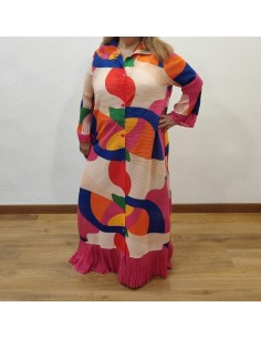 Vestido largo plisado alcalá 2
