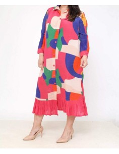 Vestido largo plisado alcalá