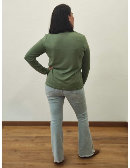 Blusa cuello pico velez