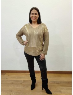 Blusa burak manchas doradas