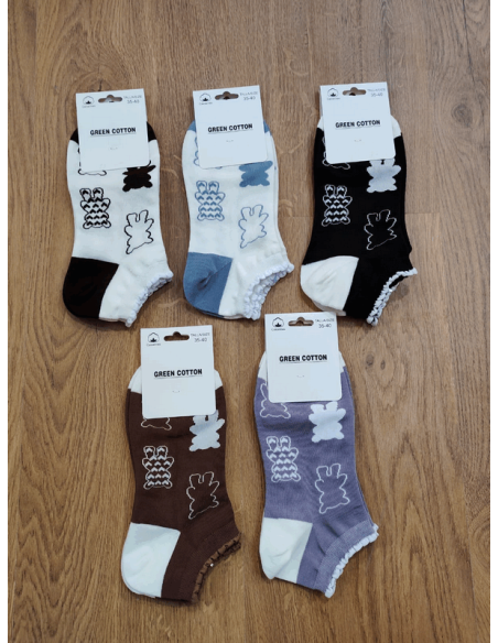 Calcetín tobillero floral