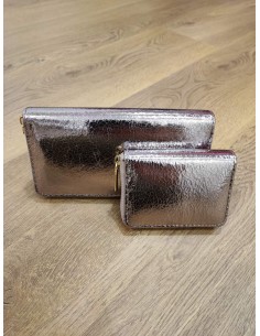 Cartera piel metalizada bugambilla 2