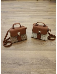 Bolso de Rafia y Piel Hortensia