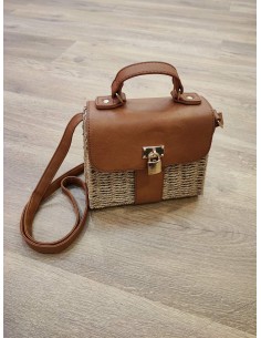 Bolso de Rafia y Piel Hortensia 2